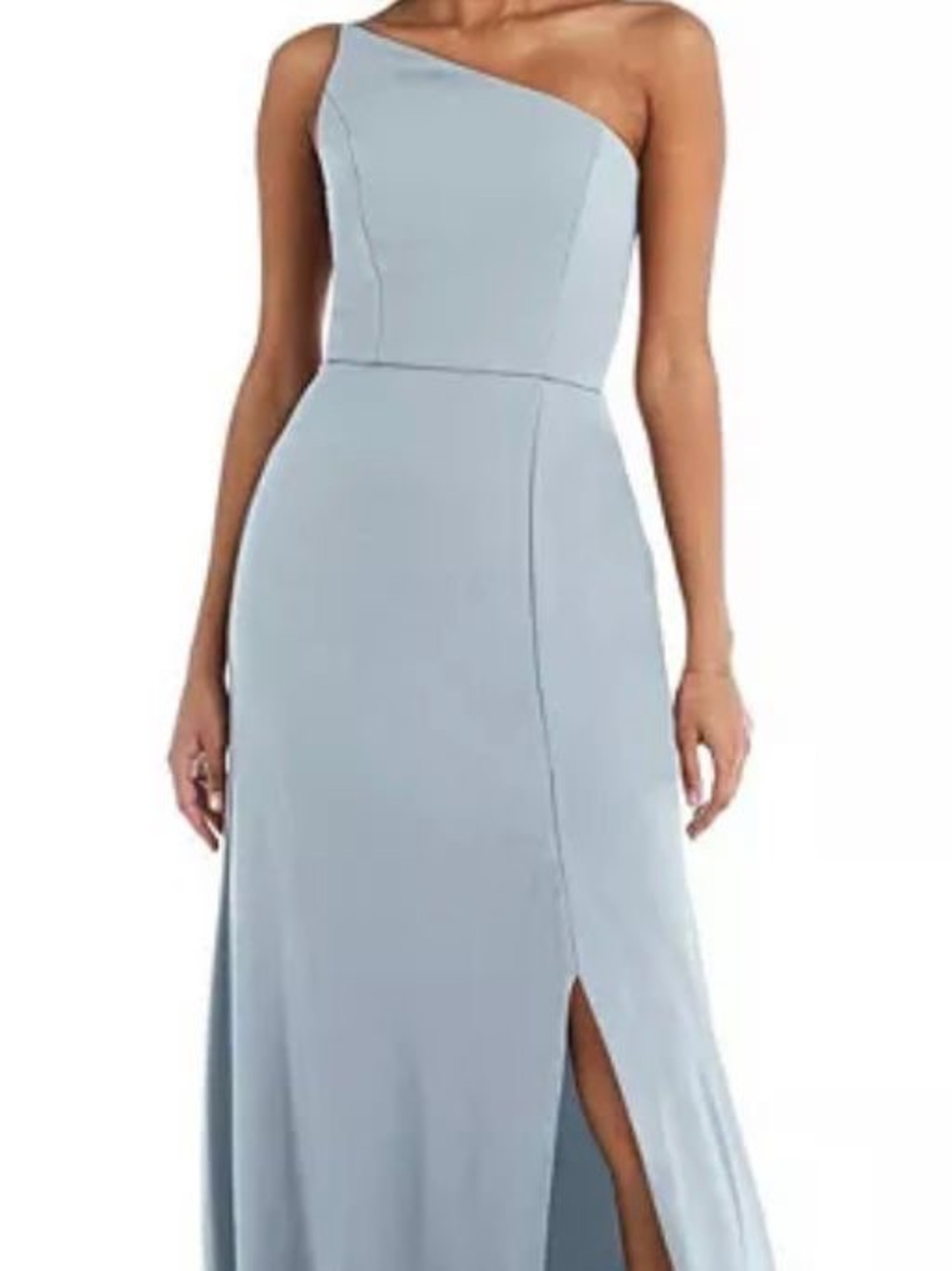 Bloomingdale's Light Blue Bridesmaid Wedding Dress with Thigh Slit